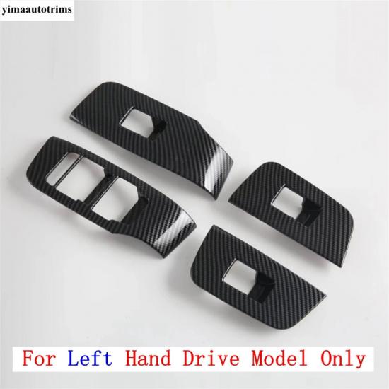 RHD LHD Car Door Armrest Window Lift Button Control Panel Cover Trim For MG S5 / ES5 2025 2026 Carbon Fiber Interior Accessories