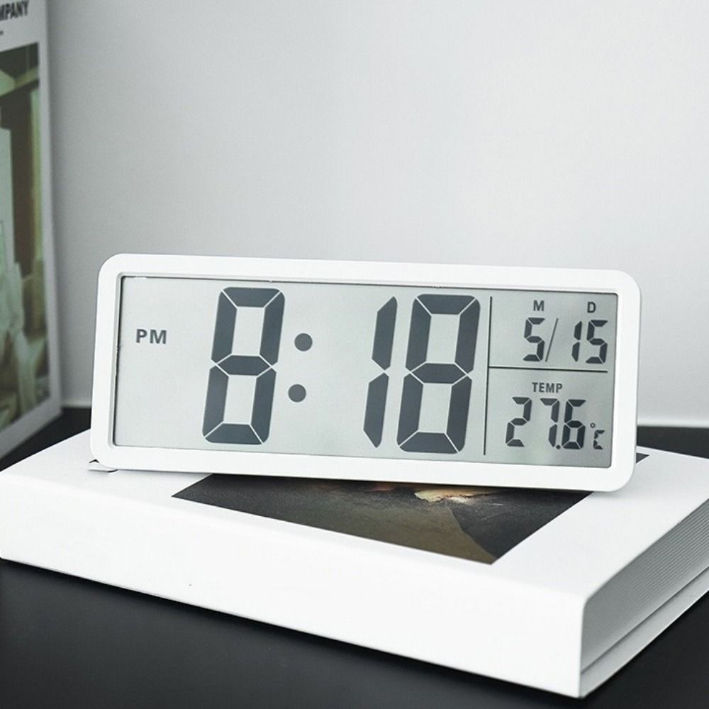 Large Screen Digital Wall Clock Humidity Desktop Clock Clear Visibility Electronic Clock  Bedroom