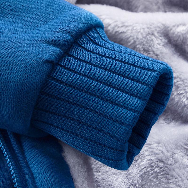 Mens Sweatshirt Hooded Autumn and Winter Men's Baseball Clothing Padded and Thickened Men's Jacket Warmth