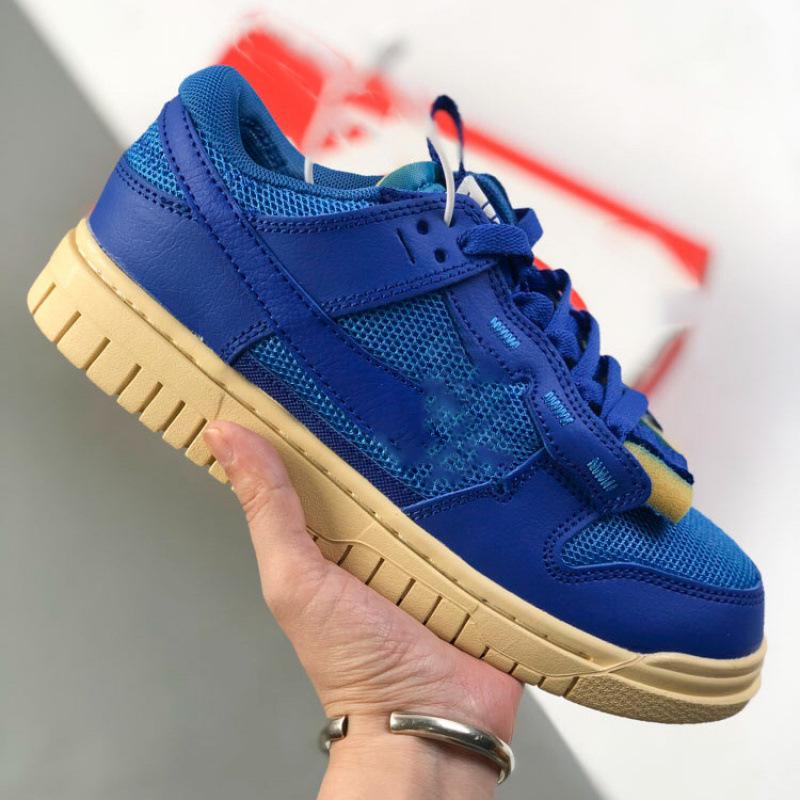 Unisex Retro Dunk Sneakers - Leather Mesh Patchwork, Lightweight Casual Sports Shoes