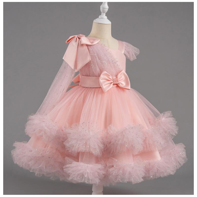 Little Girls Puffy Tulle Princess Dress Birthday Party Formal Dress