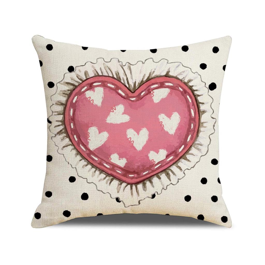 Poszewka na poduszkę walentynkową z nadrukiem listu miłosnego, Dekoracyjna poszewka na poduszkę tworząca atmosferę randki