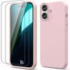 Protective Case - BOOLING - iPhone 16 - Soft Silicone - Shockproof - Matte Pink Effect