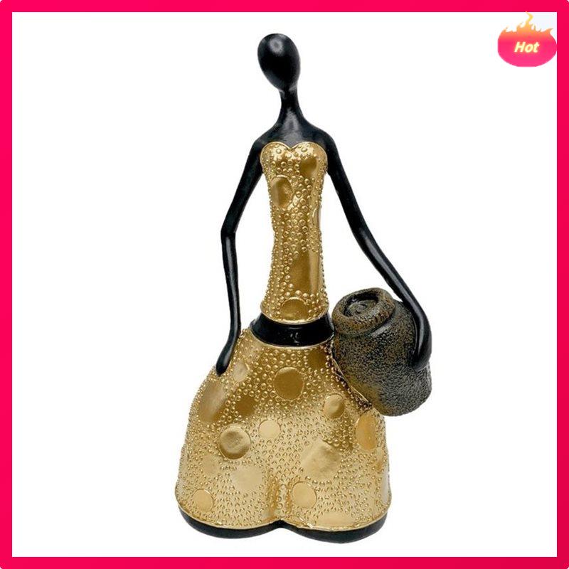 Sculptures Home Decor Abstract Resin Figure For Desktop Living Room Modern Female Body Sculpture Holding Jar B