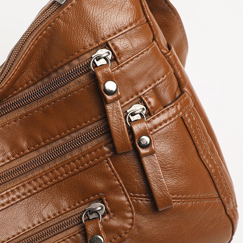 Mother Bag Middle-Aged Crossbody Bag Soft Leather Large Capacity Women's Shoulder Bag