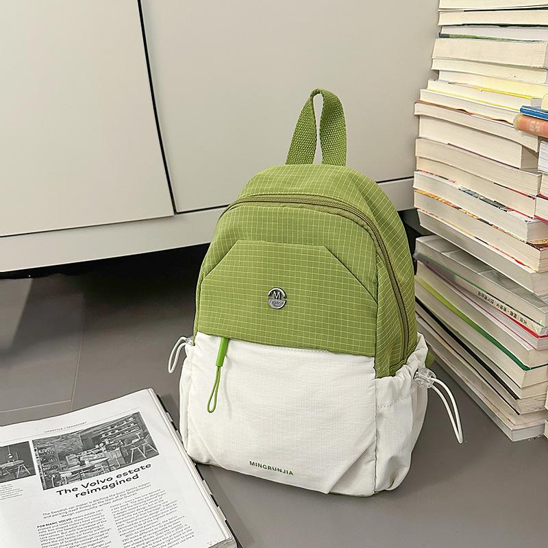 Niche Fresh Contrasting Color Backpack Women's New Casual Versatile Multi-functional Breast Bag Trendy Small Backpack