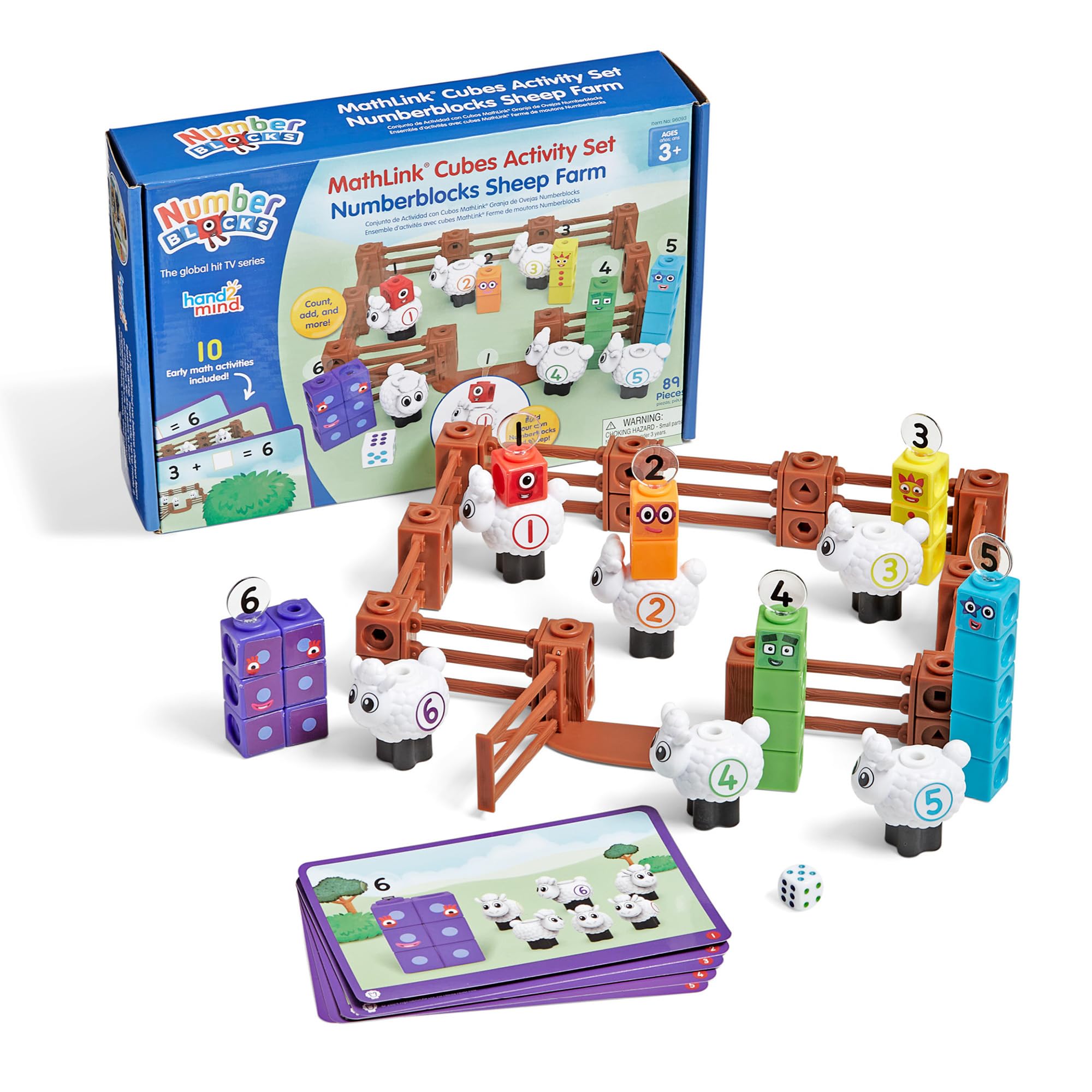 

Numberblocks MathLink Cube Activity Set, Numberblocks Sheep Farm Number Play Educational Toy, 96093, Authentic