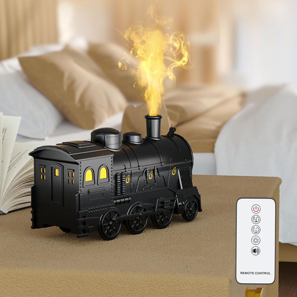 Colorful Light Options on USB Steam Train Humidifier with Remote Control