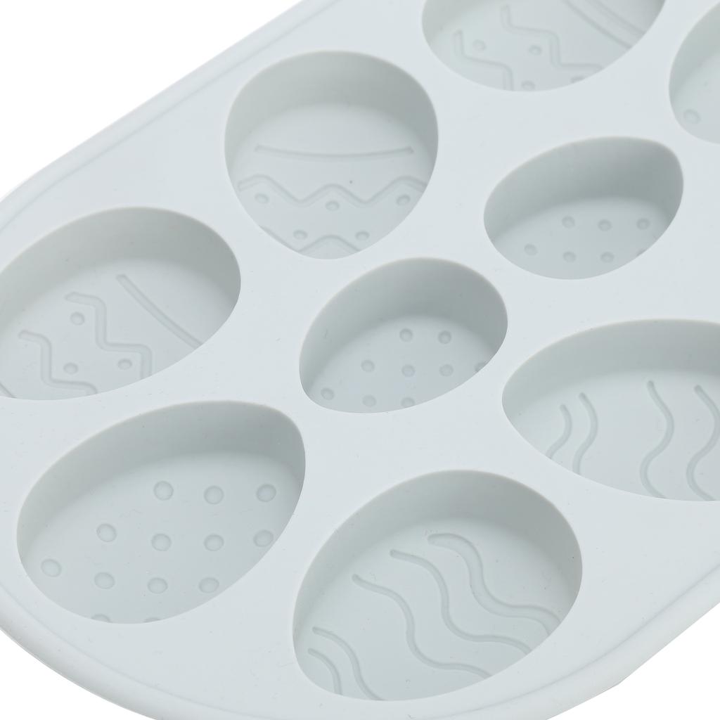 Multi Functional Easter Egg Shaped Cake Mold Silicone Chocolate Baking Mold Accessory(Blue Grey )