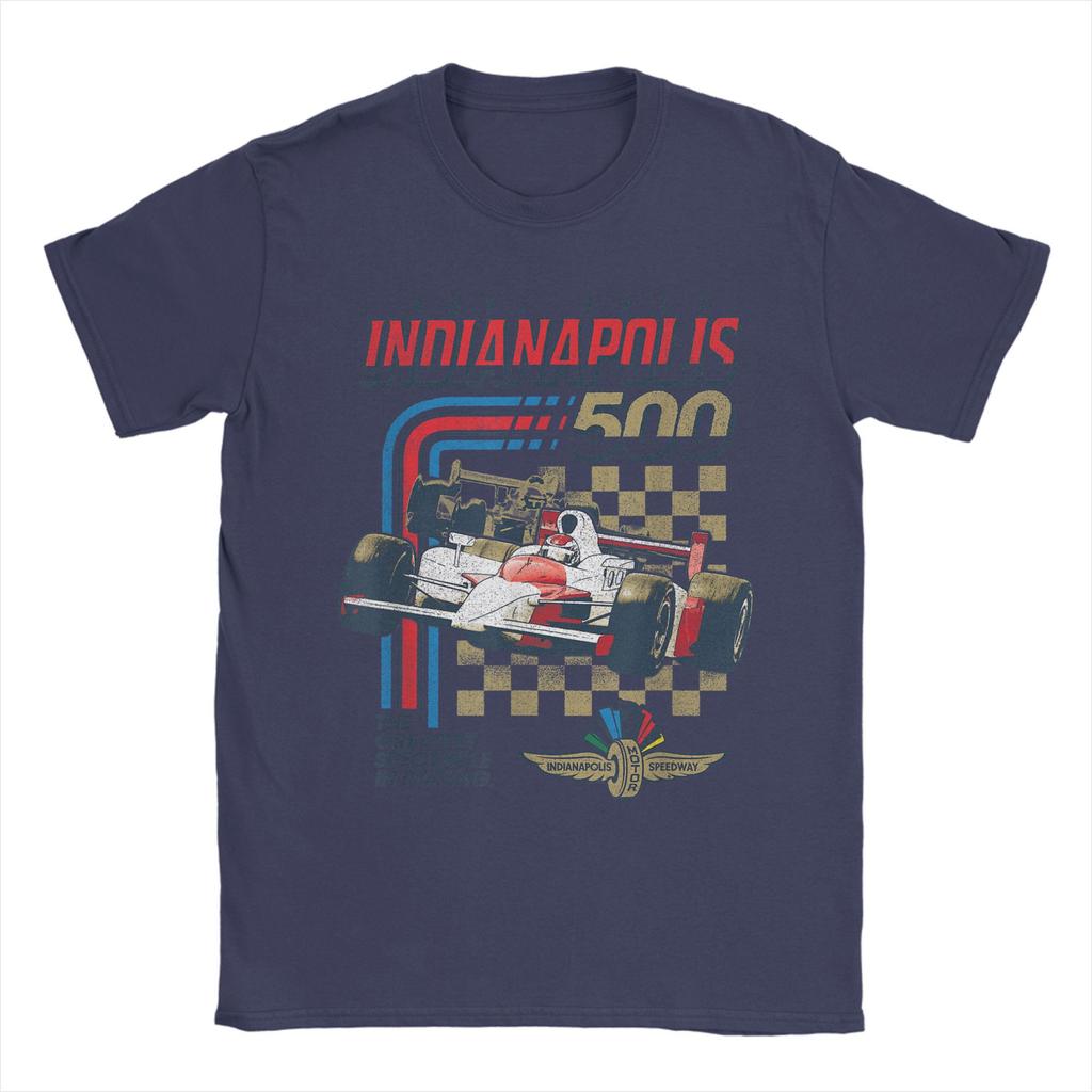 Indianapolis Motor Speedway EST. 1911 T Shirts Men Pure Cotton Leisure T-Shirts Round Neck Spectacle Racing Tee Clothes Printed