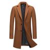 Mittellanger Wollmantel für Herren: Herbst/Winter Mode, Bügelfrei, Baumwollwattiert, Verdickte Jacke.