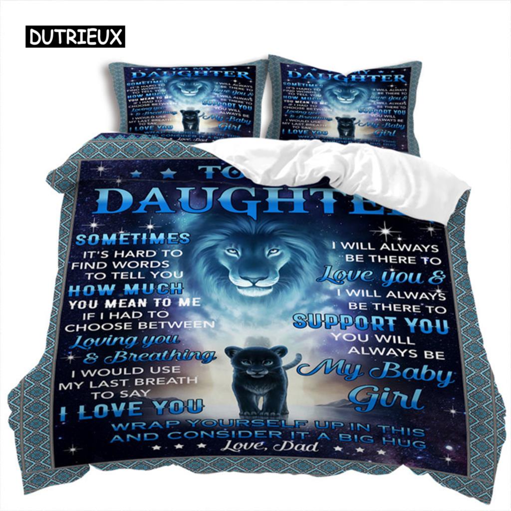Love Letter Duvet Cover Abstract Word Print Comforter Cover Animal Theme Bedding Set The Meaningful Gift For Family And Friends