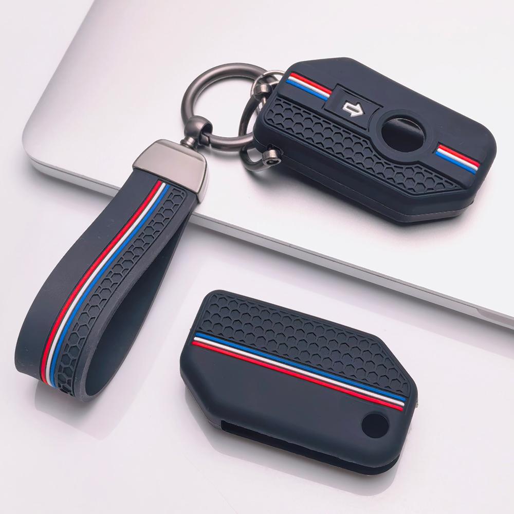 Key Fob Cover for BMW R1200GS R1250GS Adventure K1600GT K1600GTL F750GS F850GS F900R with Keychain Anti-Scratch Surface Shockproof Structure