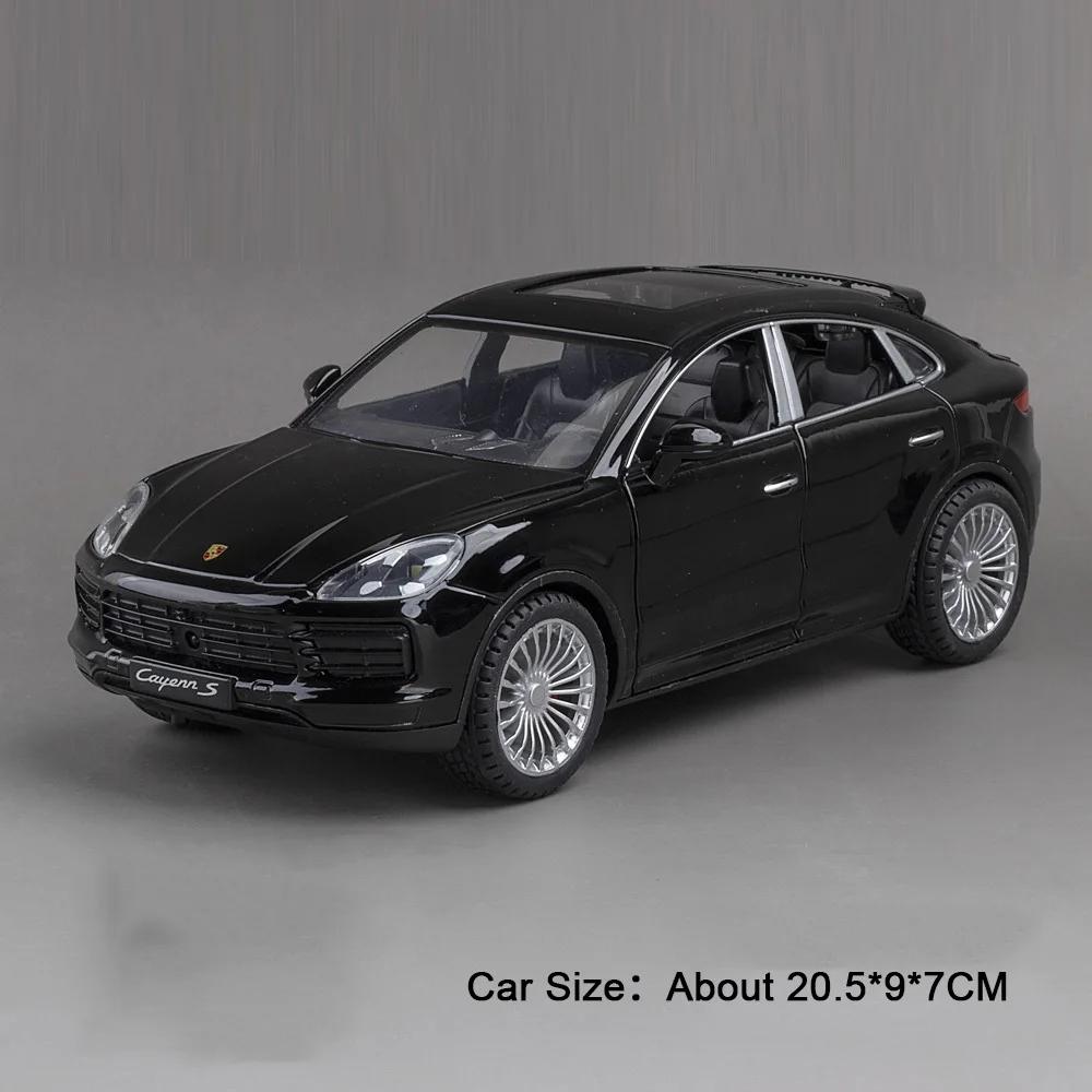 1:24 Scale Cayenne S 911 Carrera RS Sports Car Model Toy Sound Light Metal Diecast Supercar Models Boy Decoration Cars Toys