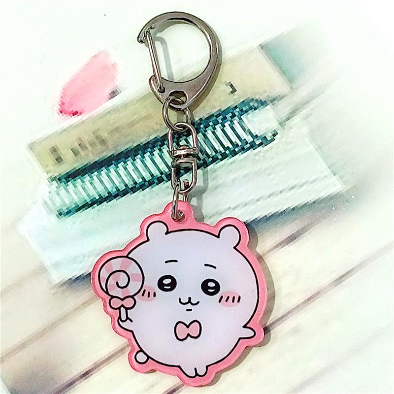 Chiikawa Decorative Acrylic Keychain: Cartoon Pendant for Bags and Car Keys