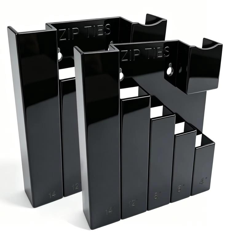 1Pcs Wall Mount Cable Tie & Tool Organizer 4/5-Slot Holds Multi-Size Zip Ties For Garage Workshop Accessories