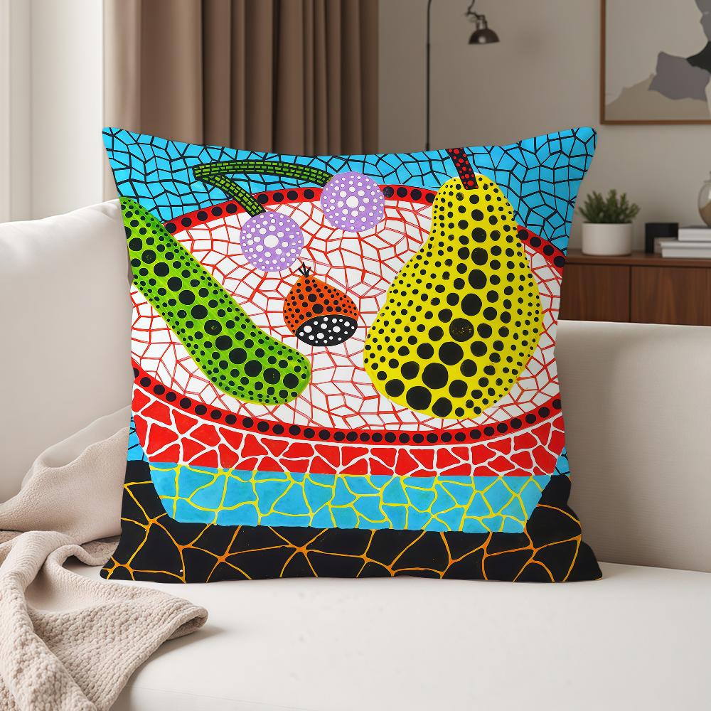 Japanese Artist Y-yayoi Kusama Pillow Case Suitable For Bedrooms Living Rooms Cars Home Decoration
