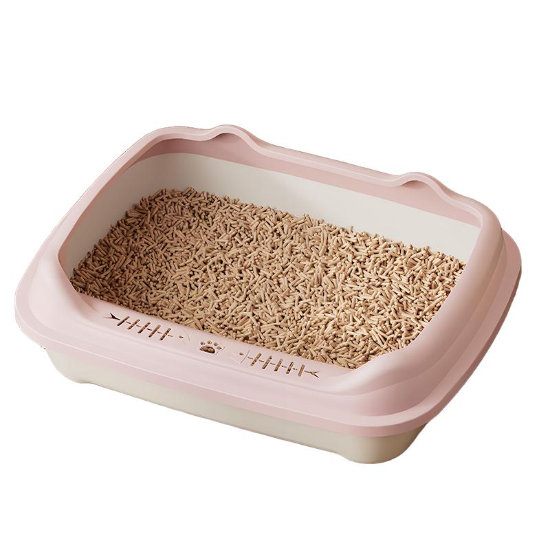 Extra-large open-air cat toilet for adult cats - an upgrade to prevent spillage outside for pet supplies for young cats