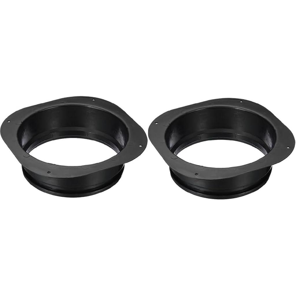 PATIKIL 3 Inch(about 7.6 cm)Pipe Connector Flange,2 Piece Pack Dryer Ventilation Wall Plate Square to Round Straight Duct Plate,For Air Heating