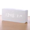 Wooden multi-functional alarm clock creative luminous intelligent led digital display student gift electronic clock silent