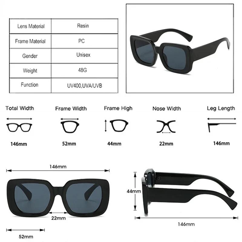  Square Ins Popular Fashion Women Sunglasses Retro Gradient Shades UV400 Men Trending Sun Glasses