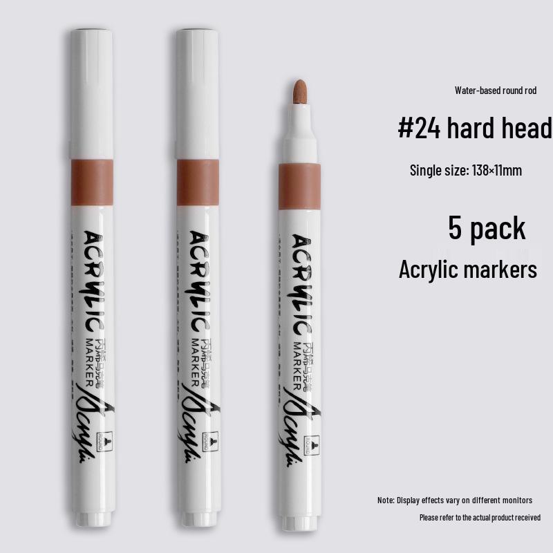 Black Acrylic Marker & Watercolor Brush Pen for Elementary Art - Washable & Layerable Colors for Kindergarten Drawing
