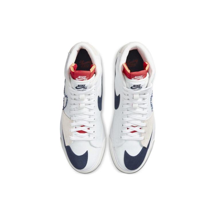 Nike Blazer Mid SB Edge 'Hack Pack' (Unisex) White / University Red / Summit White / Midnight Navy Skateboard Shoes CI3833 100