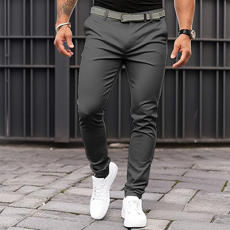 Men's Slim Fit Zipper Pocket Casual Pants