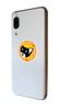 Stare Chihuahua Long Black Tan & White Dog Sticker Orange Back Round L + SS Size [Set of 4] MK-3