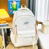 Star Print Student Schoolbag Color Contrast Women's Large Capacity Backpack