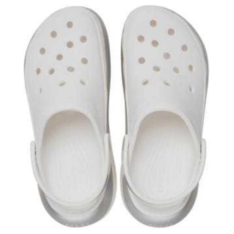 Crocs Comfortable Versatile Clogs Unisex Footwear White Silver 210368-138