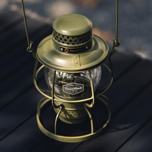Thous Winds Oil Lantern, Kerosene Lamp, Fuel-Powered Camping Lantern, Handheld Lantern, Outdoor Light, with Replacement Wick