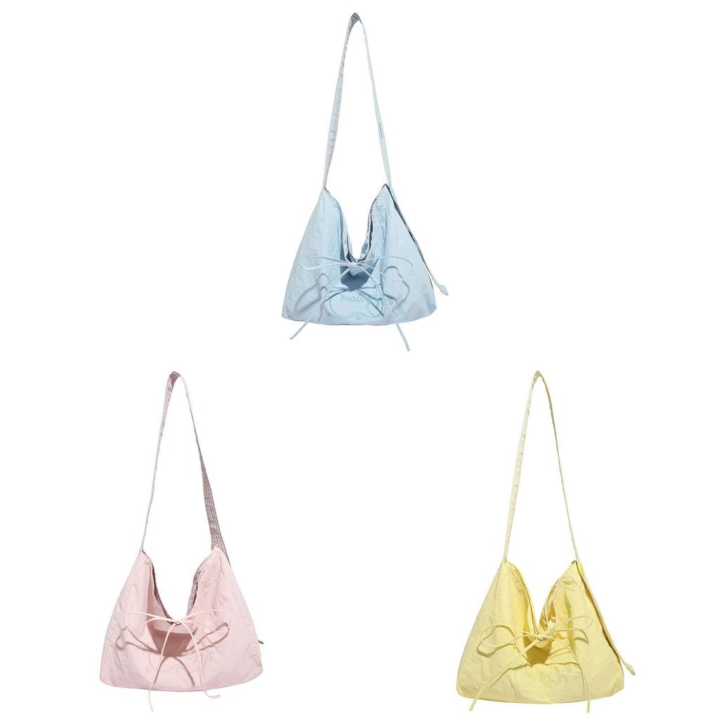 Nylon Letter Tote Bag For Leisure Travel With Spacious Design And Urban Fashion