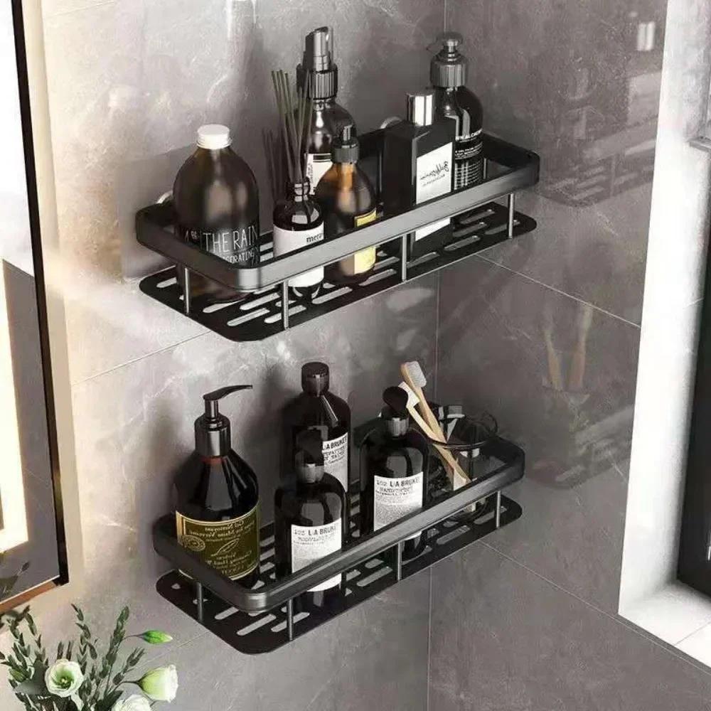 HOT 2025 Neues Badezimmerregal Make-up Aufbewahrungsorganizer Shampoo-Ablage Duschregal Badezimmerzubehör Kein Bohren Wandregal Ecoco