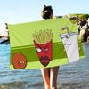 Cartoon A- AquaS Teen Hunger Force Große Mikrofaser Strandtücher Schnelltrocknendes Handtuch Sandstrandtücher Handtuch für Pool Reisen Schwimmen
