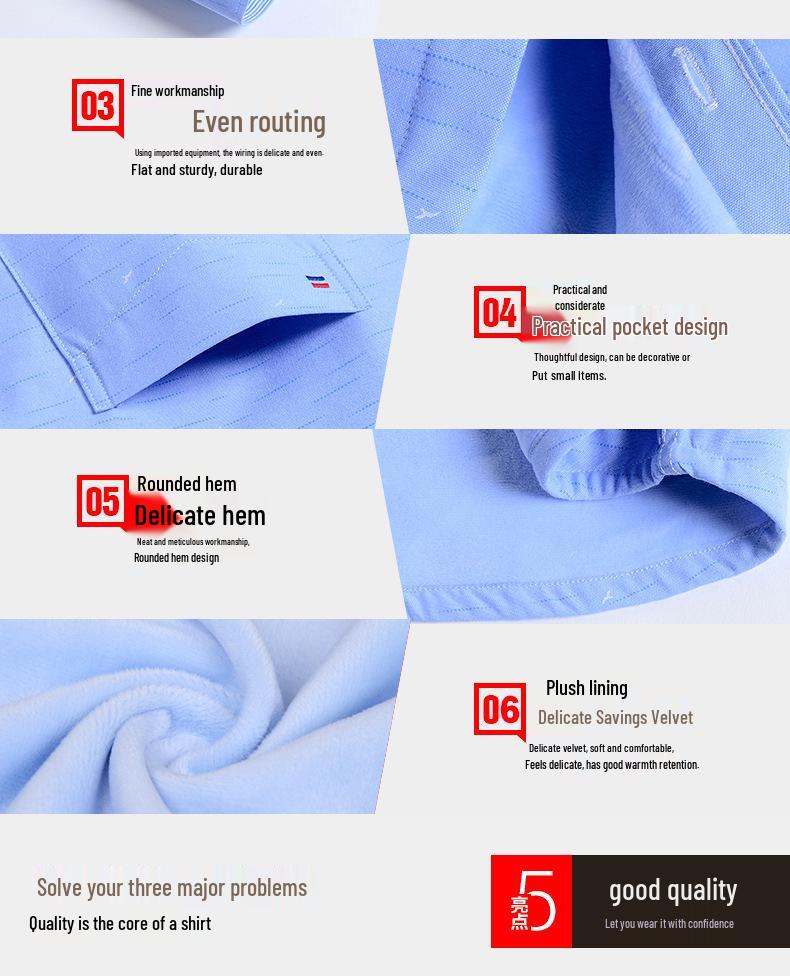 Męska Gruba Koszula Oxford z Długim Rękawem z Podszewką z Polaru - Ciepła i Dostępna