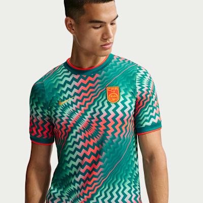 Nike Dri Fit Academy Soccer Jerseys Men s Carnival Colorway/Rising Eme XS