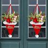 Creative Luminous Christmas Hat Decorative Door Hanging Pendant, Christmas Green Plant Needle Door Hanging Christmas Tree Decoration Supplies
