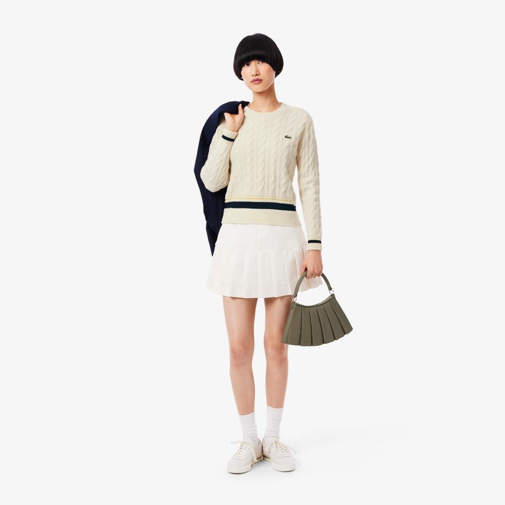 [lacoste] Women's Tipping Point Cable Sweater AF4159-55NXFJ