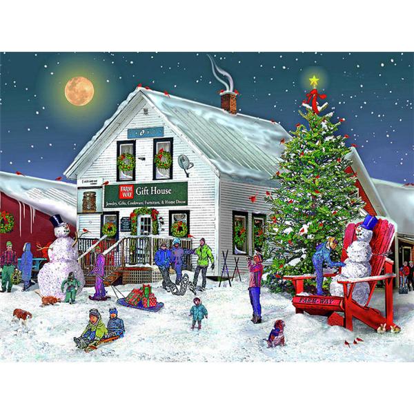 

Полный квадратный круглый комплект алмазной живописи Рождественский дом Вышивка Мозаика Рождественская елка Домашний декор Алмазное искусство Full Round 20x25CM