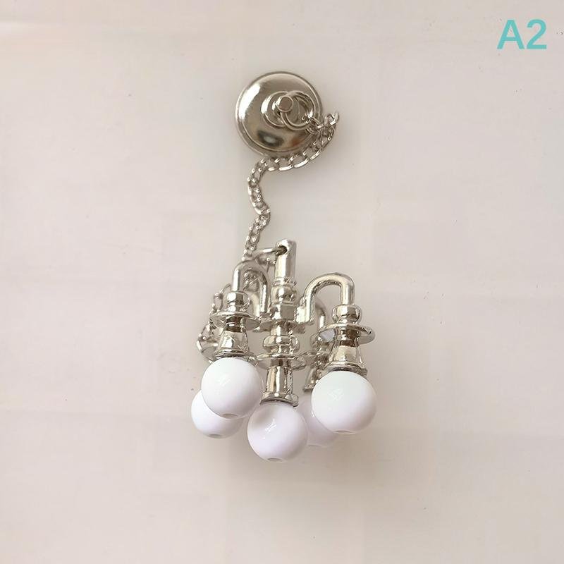 1pc 1/6 1/12 Miniature Dollhouse Ceiling Lamp Hanging Lamp Mini Led Lighting Model Home Decoration Doll Furniture Toy