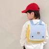 Pattern Grid Simple Letter Decoration Children Casual Backpacks For Daily Use