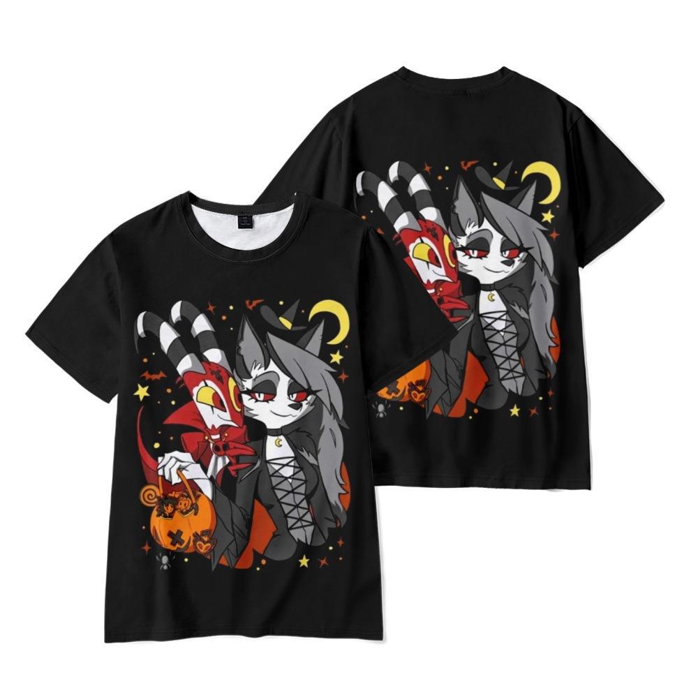 Adult cartoon trendy printed personalized casual T-shirt men