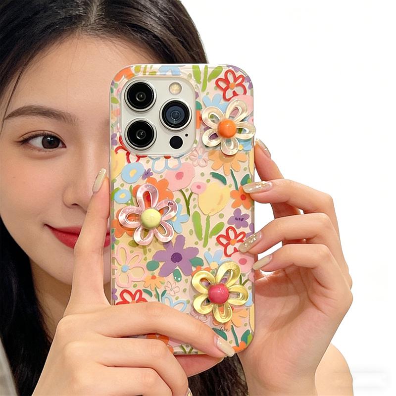 

Dopamine Flower iPhone 17 Pro Max Protective Case – Trendy Internet Celebrity Design iPhone 13