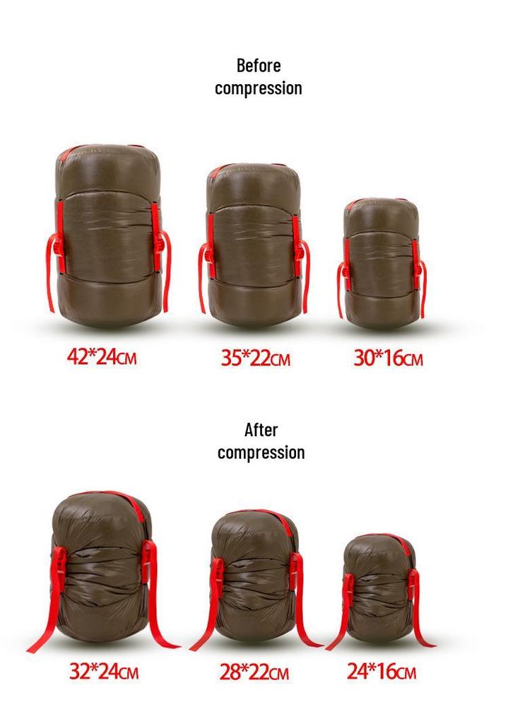 90% Duck Down Mummy Sleeping Bag: Thickened, Portable for Outdoor Camping