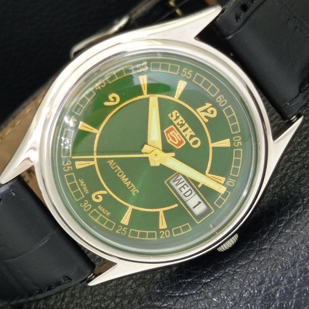 

ВИНТАЖНЫЕ МУЖСКИЕ ЧАСЫ SEIKO 5 AUTOMATIC 6309A ЯПОНИЯ ЦИФЕРБЛАТ ЗЕЛЕНОГО ЦВЕТА a700421-5 R203-a700421