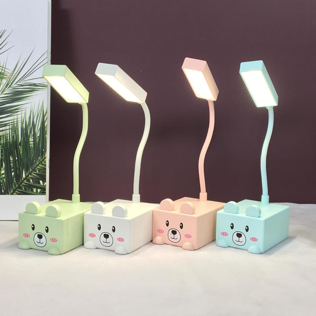 Creative Cartoon LED Foldable Table Lamp - USB Rechargeable Eye-Protecting Book Light