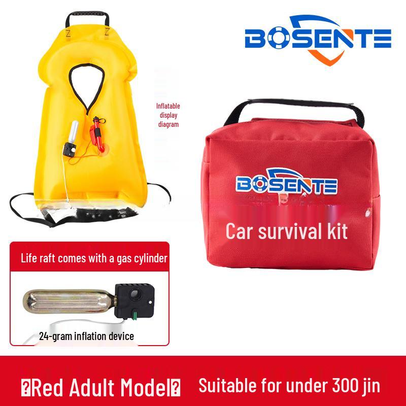 BOSENTE Portable Automatic Inflatable Life Jacket Max 330 lbs (150 kg)
