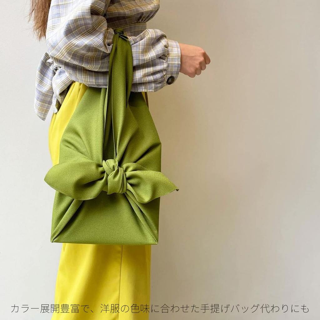 Musubi Furoshiki Solid Polyester Made in Product Number (Wrapping Cloth), 70cm, Purple, Color, Chirimen, Japan, 10189-201