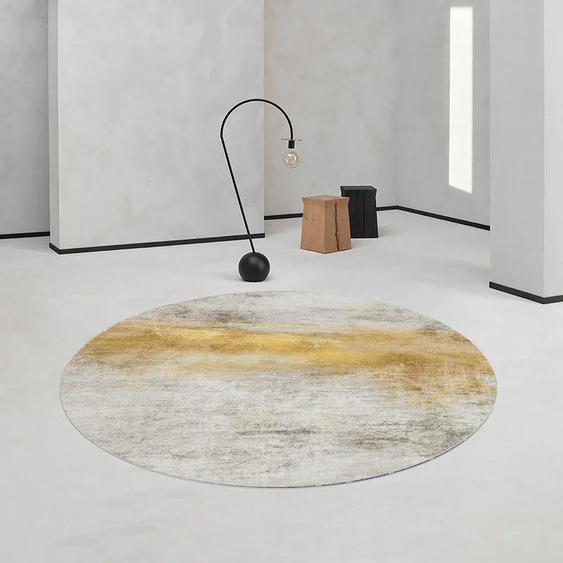 Light Luxury Round Carpet for Girls, Bedside Rugs, Children's Hanging Basket, Computer Chair Floor Mat, Bedroom, Living Room, Ho